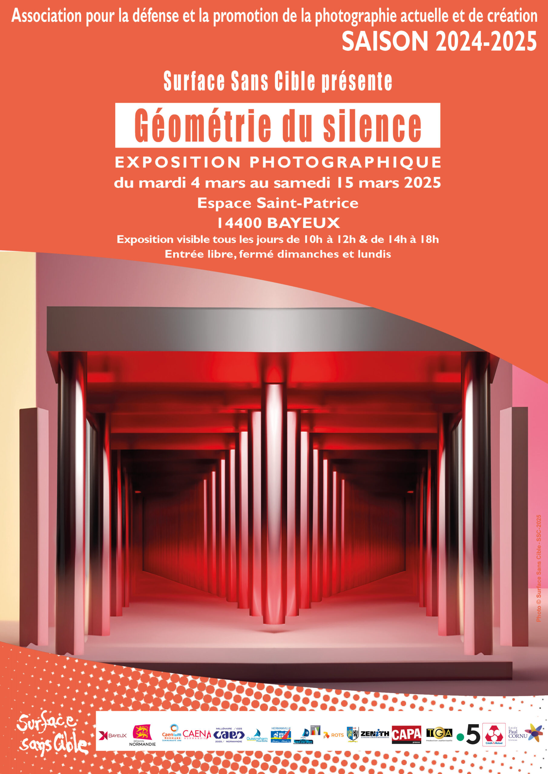 Affiche de l'exposition Géometrie du silence à Bayeux