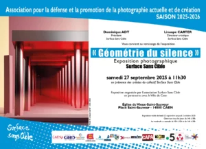 Invitation au vernissage de l'exposition "Géométrie du silence" du collectif Surface Sans Cible