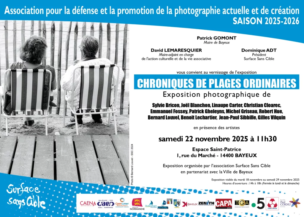 Invitation exposition Chroniques de plages ordinaires