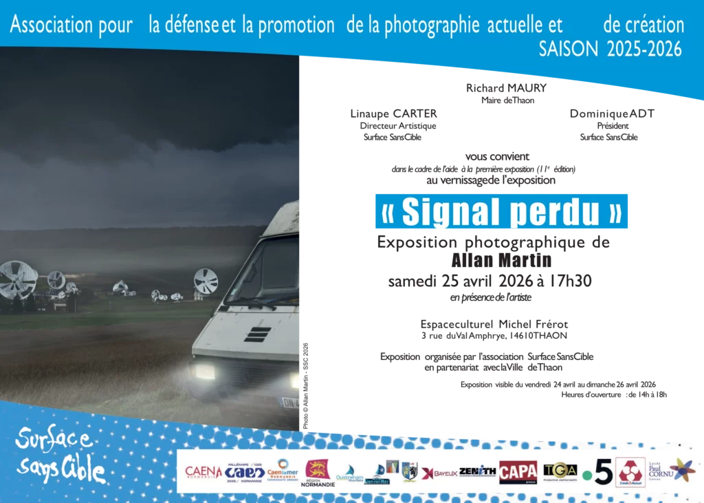 Inivtation vernissage exposition photographique "Signal Perdu" - Allan Martin