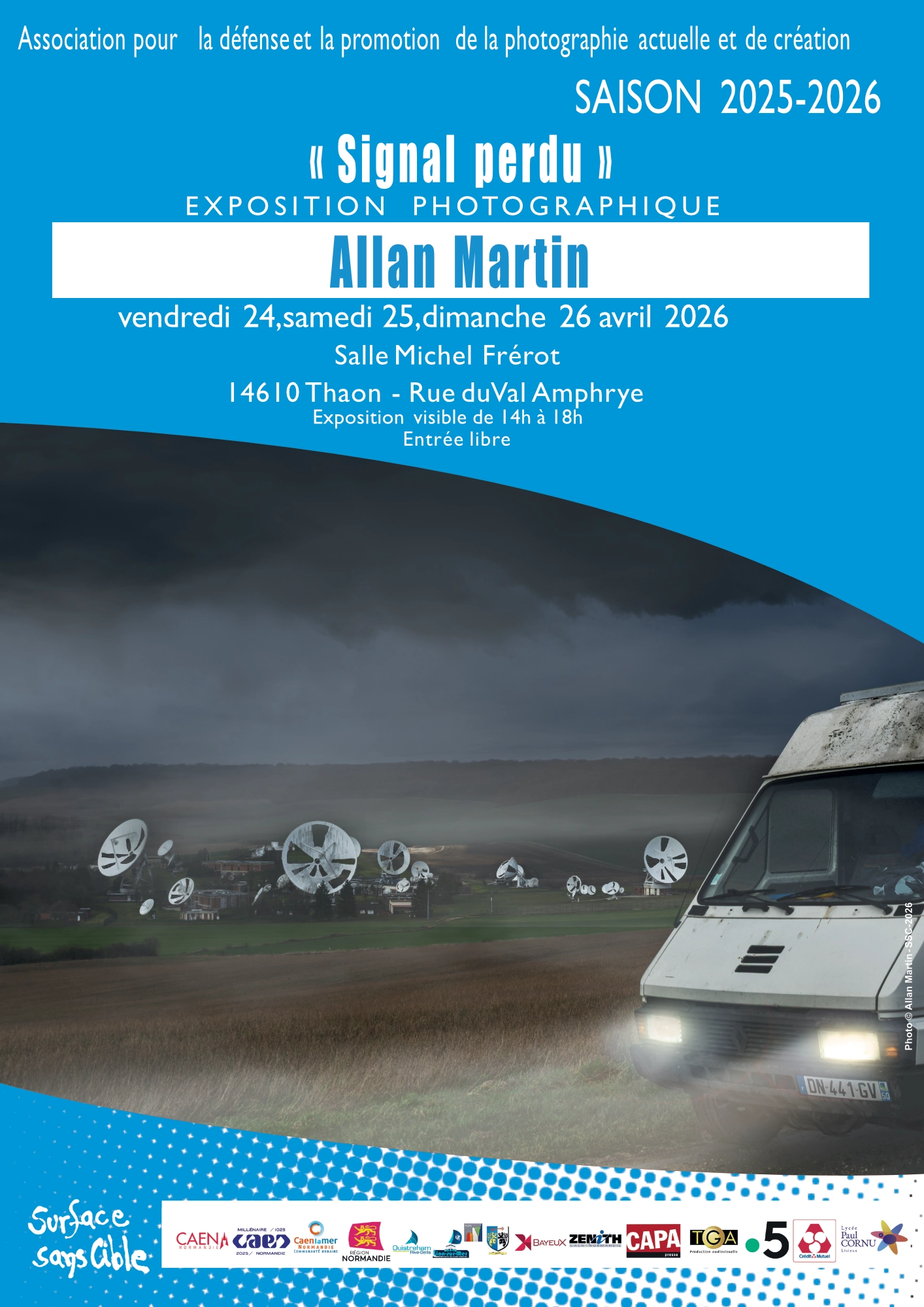 Affiche de l'exposition Signal Perdu du photographe Allan Martin